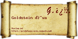Goldstein Éva névjegykártya